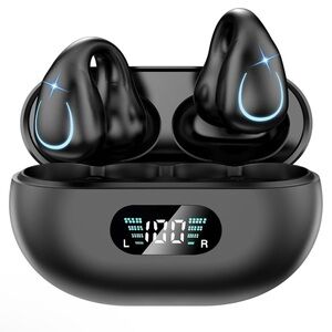 🆕-YYK-Q71 Wireless Earphones Bluetooth, clip on bone conduction earphones, Black